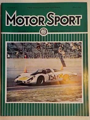 Motor Sport magazine Vol XLIV No 3 March 1968 [Paperback] William Boddy