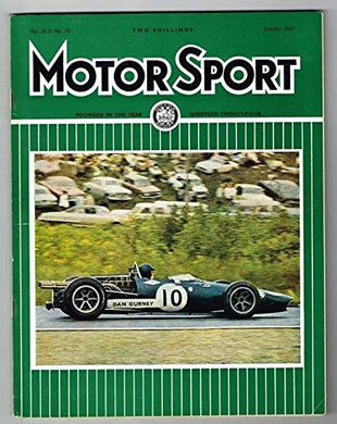 Motorsport Magazine Vol XLIII No.10 October 1967 MBox1322 October 1967