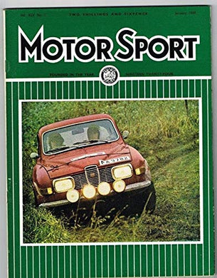 Motorsport Magazine Vol XLV No.1 January 1969 MBox1322 January 1969