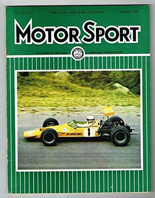 Motorsport Magazine Vol XLIV No.11 November 1968 MBox1322 November 1968