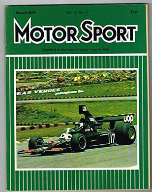 Motorsport Magazine Vol LI No.3 March 1975 MBox1597 March 1975