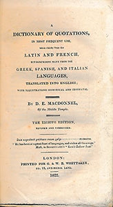 A Dictionary of Quotations. in Most Frequent Use,