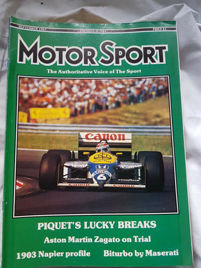 Motorsport September 1987 please see second image for contents