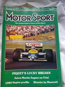 Motorsport September 1987 please see second image for contents