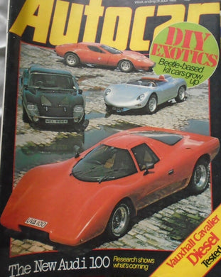 AUTOCAR 31 JULY 1982 KIT CARS, VAUXHALL CAVALIER, AUDI 100, BEETLE.