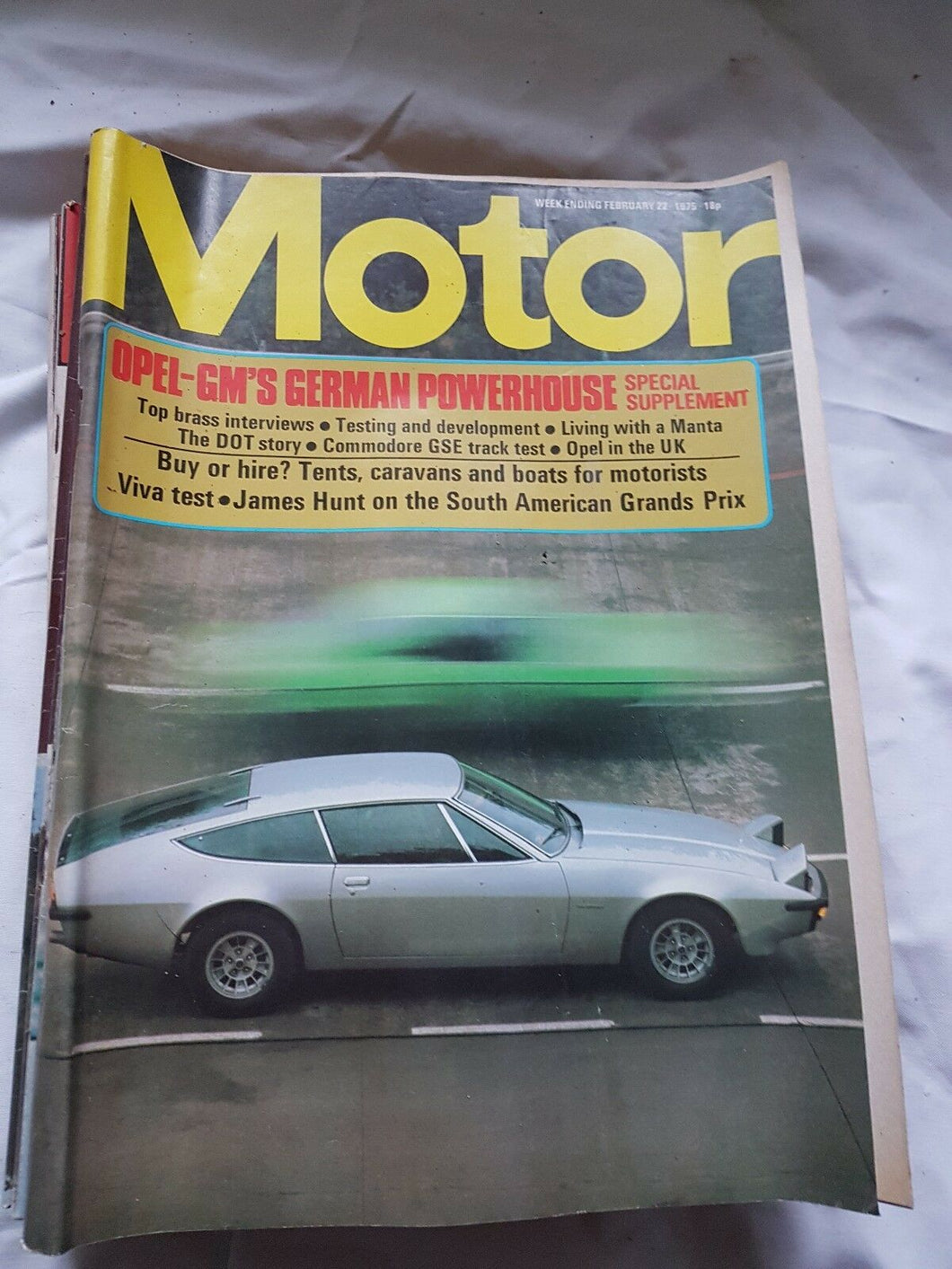Motor magazine February 22 1975 Manta James Hunt Opel