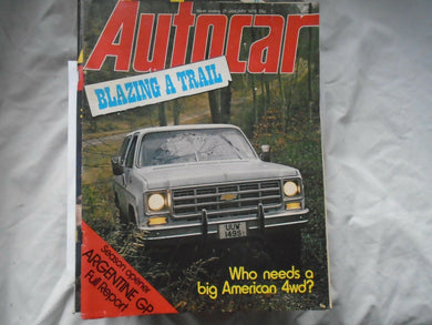 AUTOCAR 21 JANUARY 1978 - ARGENTINE GP, AMERICAN 4WD, CUSTOM TRANSIT