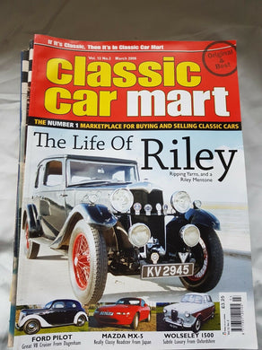 Classic Car Mart March 2006 Ford pilot Mazda MX5 Wolseley 1500 barn finds