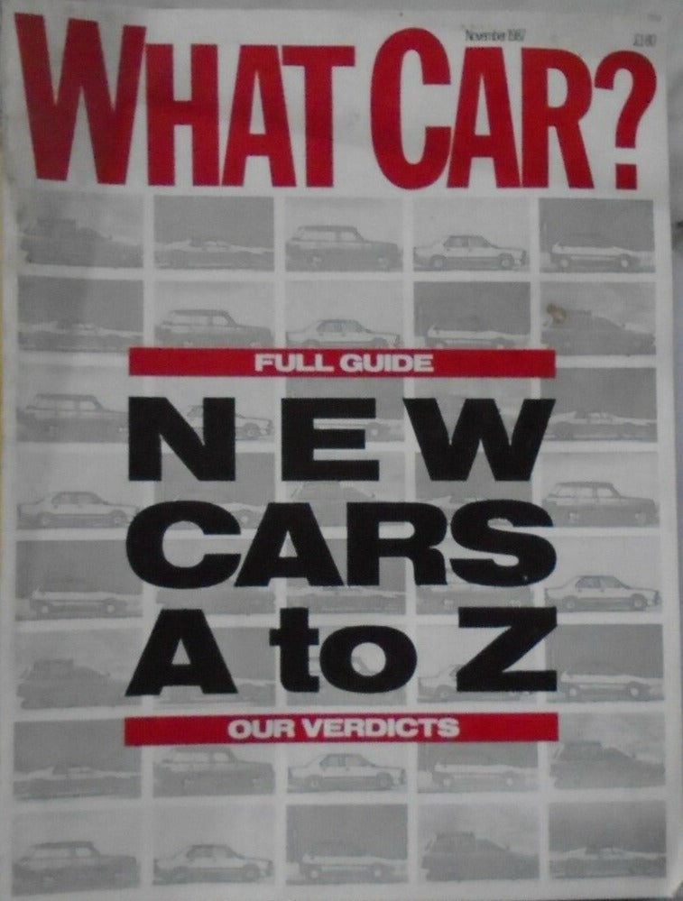 What Car November 1987, Alfa 164, Mazda 626, Starion, Prelude, Skyline, FIAT 126