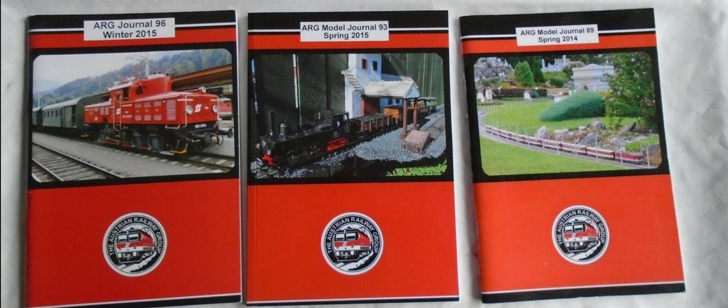 Austrian Railway Group Journal(s) - 3 Magazines - Spring 2014, Winter 2015, Spring 2015