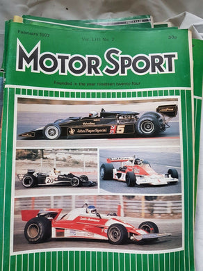 Motorsport February 1977 please see second image for contents