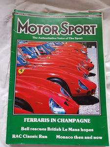 Motorsport July 1987 has ring Marks please see second image for contents