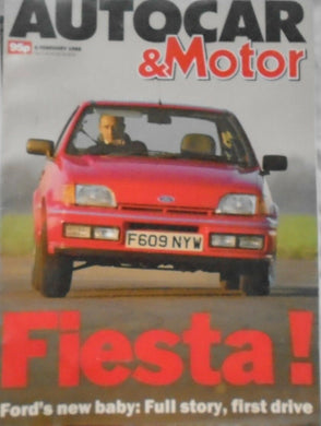 AUTOCAR & MOTOR 8 FEBRUARY 1989 FIESTA, MORGAN M3, ALFA SZ NISSAN 300ZX, MX-5