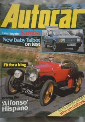 AUTOCAR 27 FEBRUARY 1982, TALBOT, HISPANO, DAIHATSU