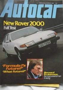 AUTOCAR 20 MARCH 1982 - BERNARD ECCLESTONE, F1 FUTURE - ROVER 2000