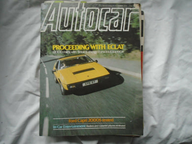 AUTOCAR 6 OCTOBER 1979 ECLAT, CAPRI 2000S
