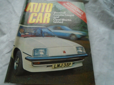 AUTOCAR 27 MARCH 1975 - VAUXHALL CAVALIER COUPE + OPEL MANTA - ACCESSORIES
