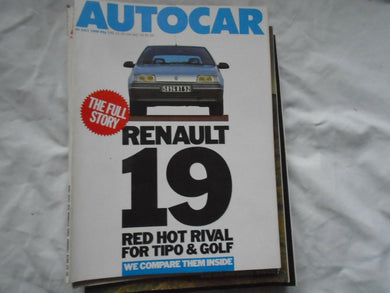 AUTOCAR 20 JULY 1988 RENAULT 19 V TIPO V GOLF