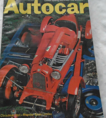 AUTOCAR 26 DECEMBER 1968 - LONDON SYDNEY MARATHON THE WINNERS - HISPANO SUIZA