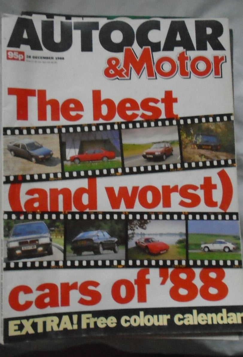 AUTOCAR & MOTOR 28 DECEMBER 1988 BEST (AND WORST) CARS OF '88. 944, BMW