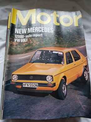 Motor magazine January 31 1976 12000 mile report VW golf. Contents image 2