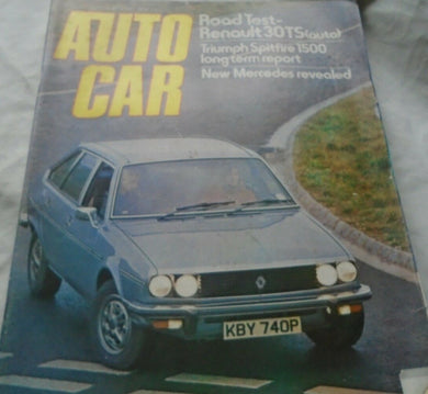 AUTOCAR 31 JANUARY 1976 - RENAULT 30TS - TRIUMPH SPITFIRE. NEW MERCEDES REVEALED