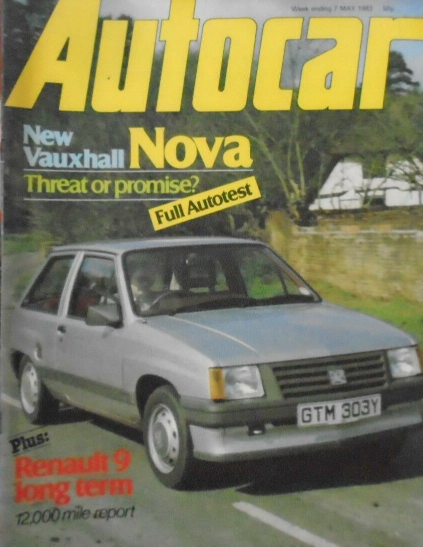 AUTOCAR 7 MAY 1983 VAUXHALL NOVA, RENAULT 9