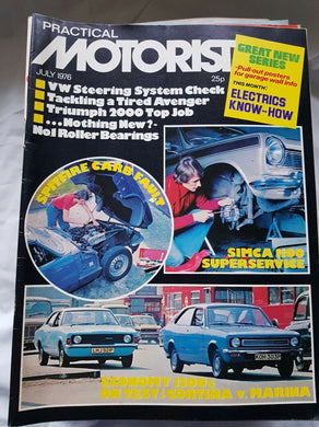 Practical motorist July 1976 VW steering system Avenger Triumph 2000. Simca 1100