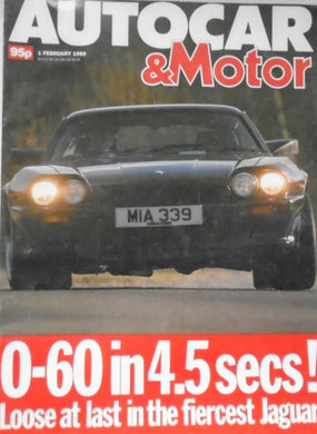 AUTOCAR & MOTOR 1 FEBRUARY 1989 LISTER JAGUAR, FORD PROBE, NISSAN 200SX