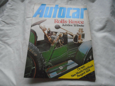 AUTOCAR ROLLS-ROYCE JUBILEE TRIBUTE - MAZDA - PEUGEOT 604