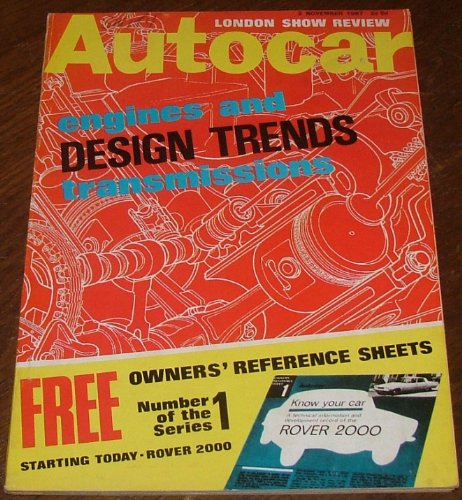 AUTOCAR Magazine 2nd November 1967 London Motor Show edition