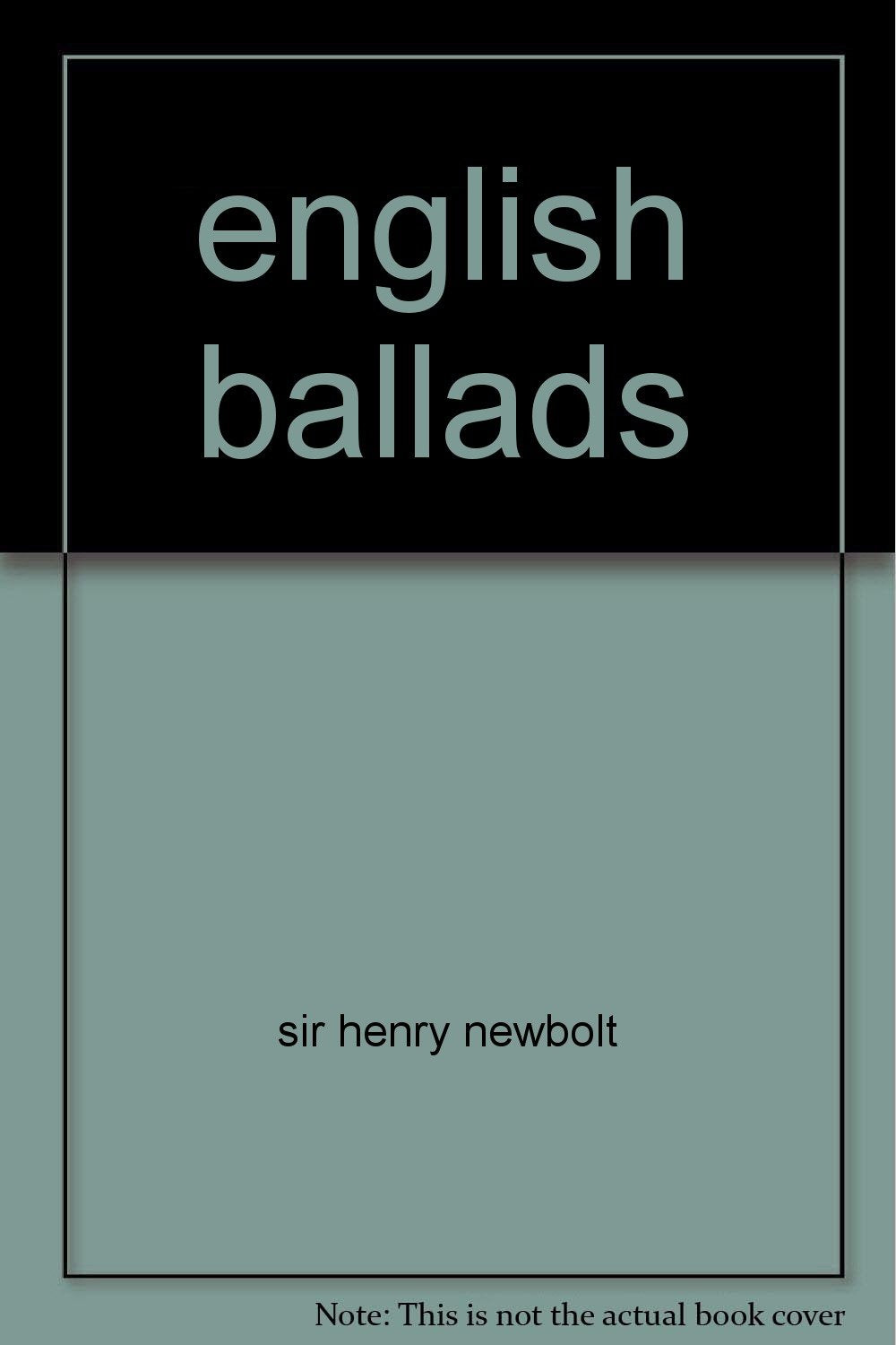 english ballads [Unknown Binding]
