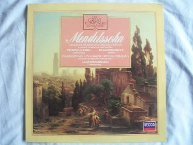 410 494 RUGGERIO RICCI Mendelssohn Violin Concerto/Symphony 4 Abbado LP