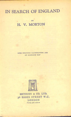 In Search Of England [Hardcover] Morton, H.V.
