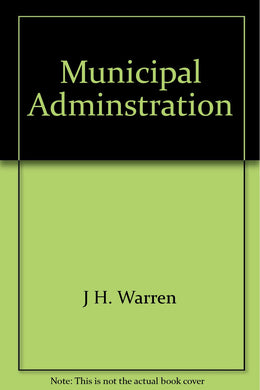 Municipal Administration [Hardcover]
