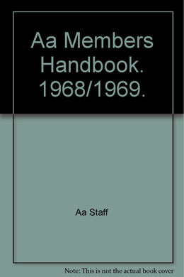 AA Members Handbook 1968 1969 [Paperback]