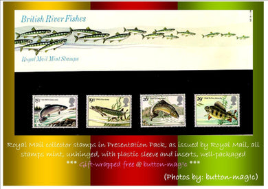 BRITISH RIVER FISHES 1983 PRESENTATION PACK NO. 142 * Royal Mail Mint British Collector Stamps - MNH ** No. of Stamps: 4