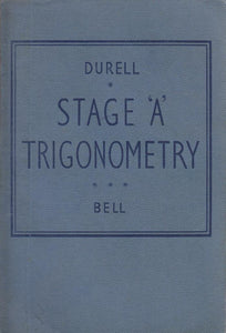 STAGE 'A' TRIGONOMETRY WITH ANSWER BOOKLET [Paperback] Durell, Clement V.