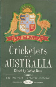 CRICKETERS FROM AUSTRALIA: THE 1956 TOUR - OFFICIAL SOUVENIR.