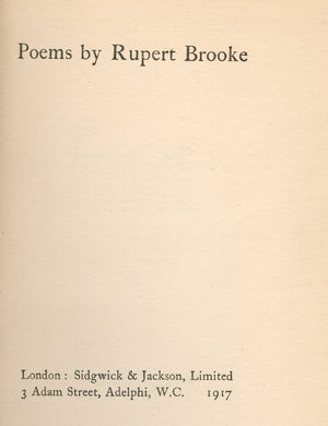 Poems By Rupert Brooke