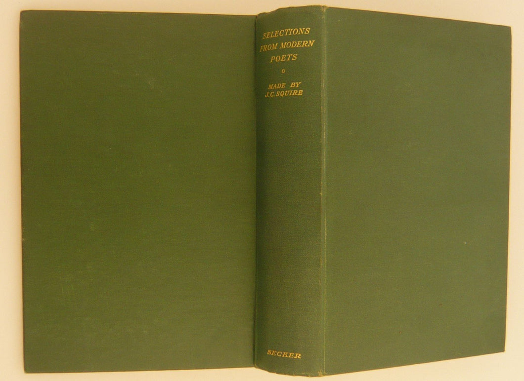 Selections From Modern Poets [Hardcover] Squire, J. C.