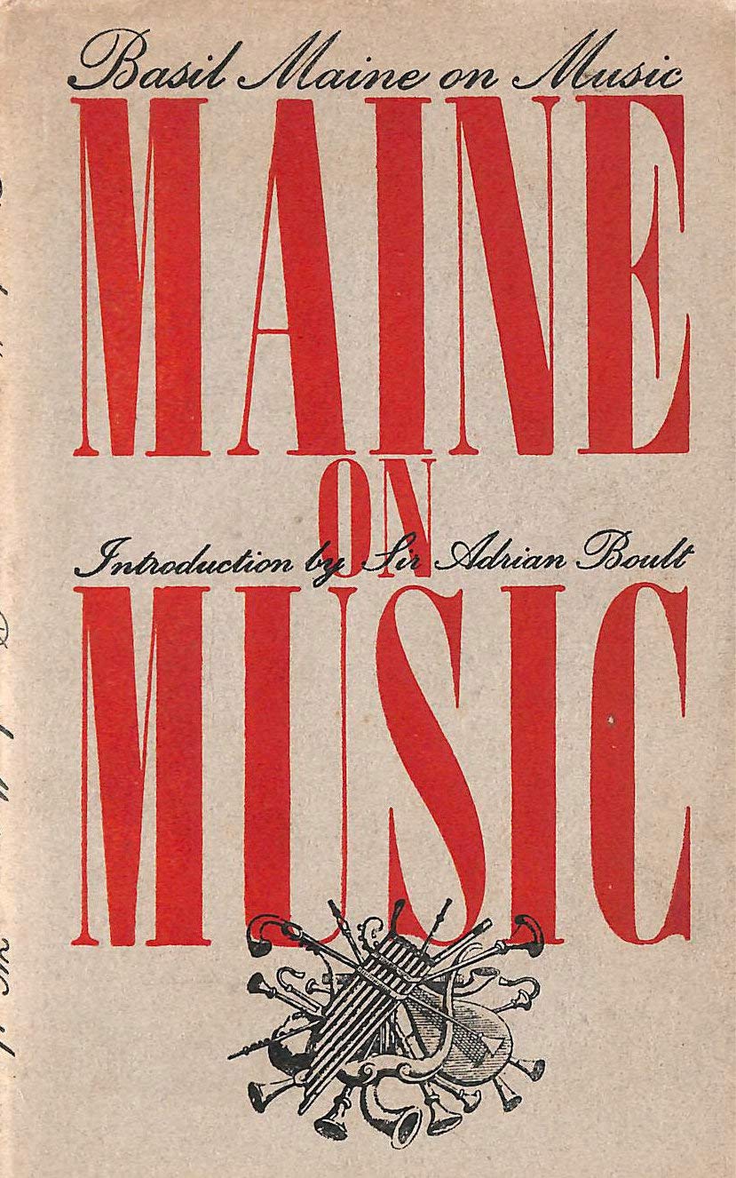 Basil Maine on Music. [Hardcover] Maine, Basil.