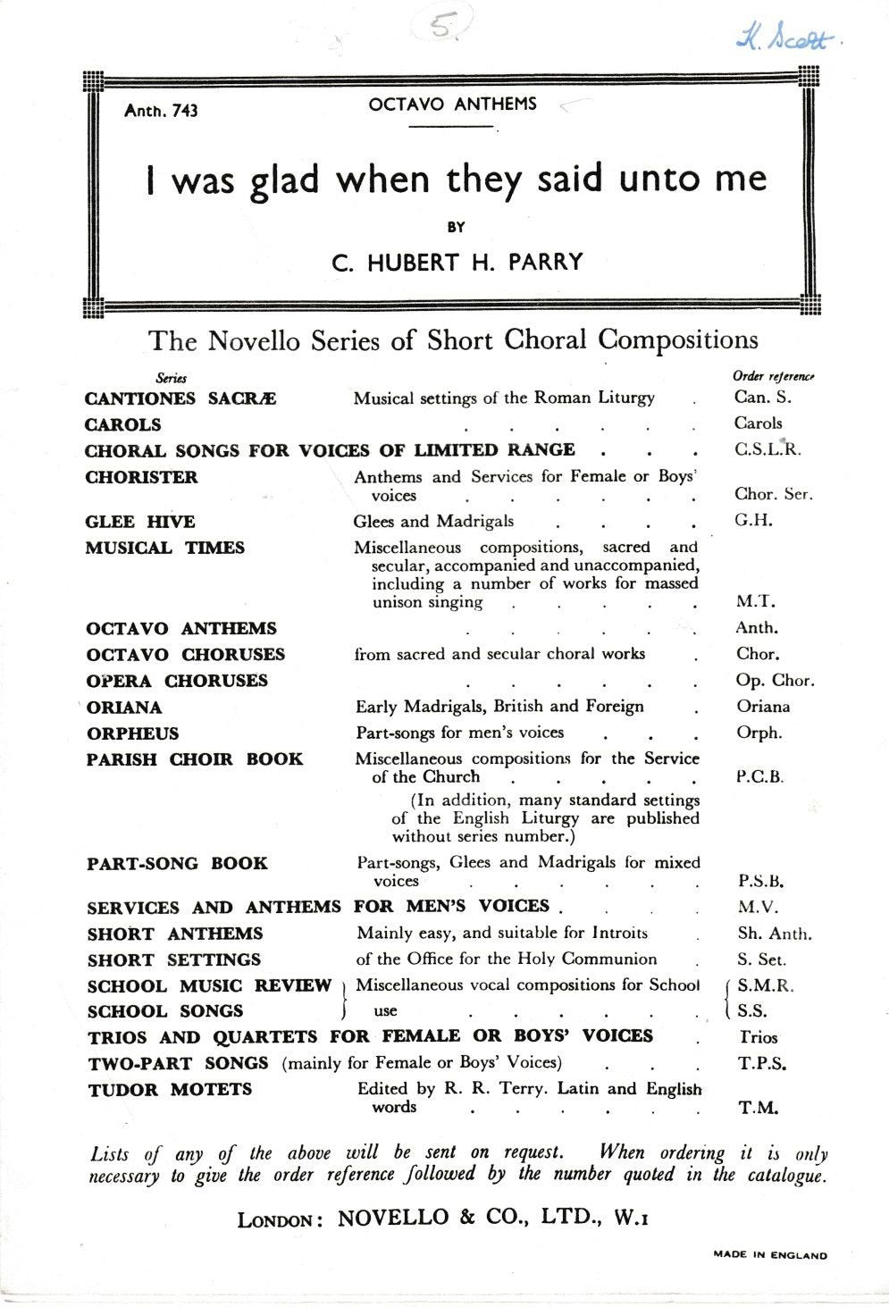 C. Hubert Parry [Paperback] Parry, Hubert (Compo