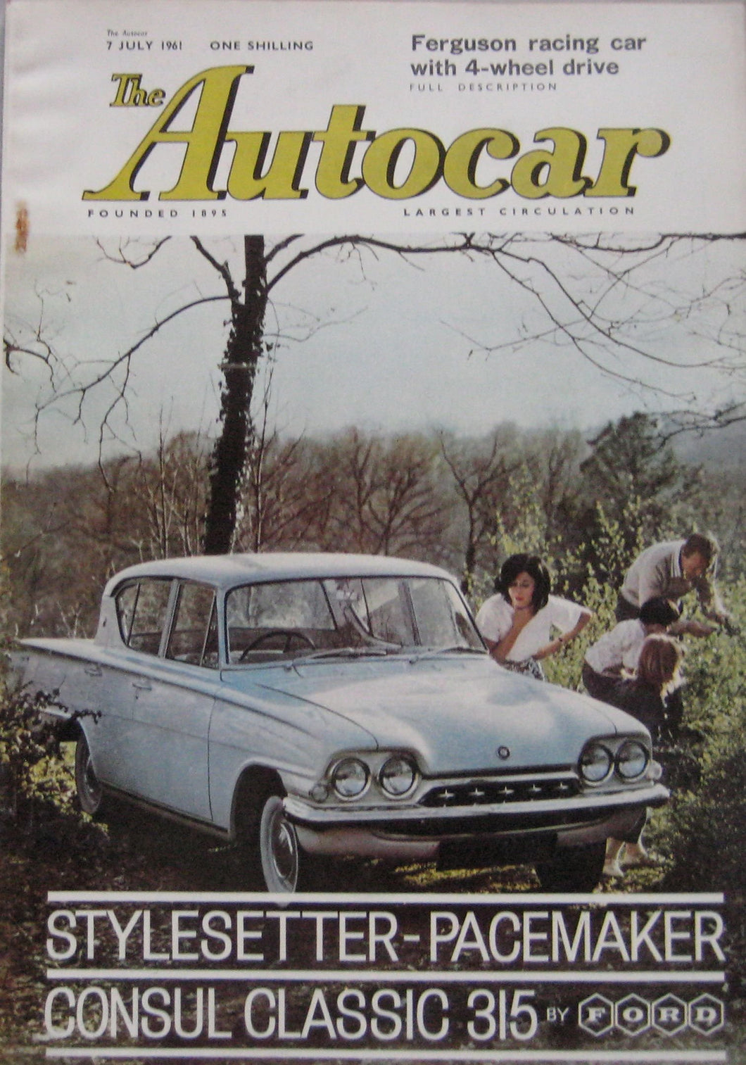 Autocar magazine 7/7/1961 featuring Dodge Dart Phoenix road test, Ferguson P99