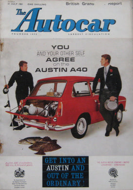 Autocar magazine 21/7/1961 featuring MGA 1600 MkII road test