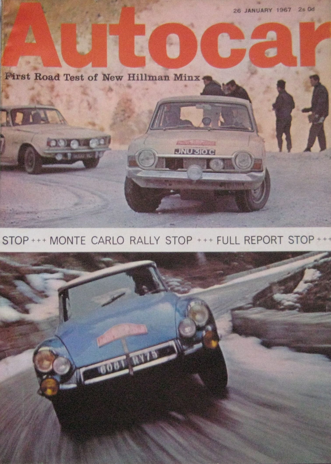 Autocar magazine 26/1/1967 featuring Hillman Minx road test