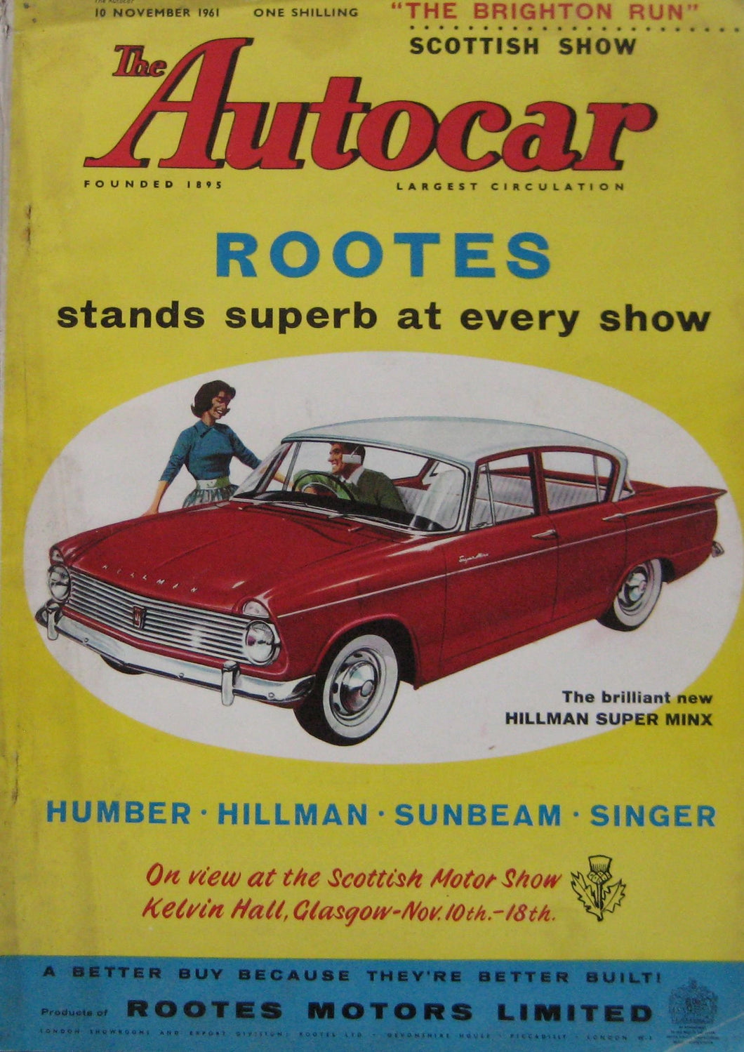 Autocar magazine 10/11/1961 featuring Lancia Flavia road test