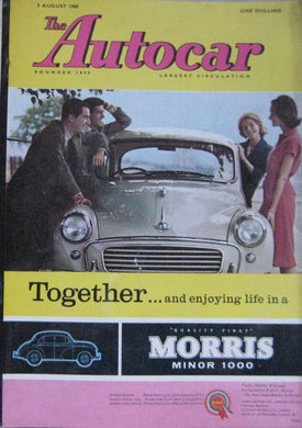 Autocar magazine 5/8/1960 featuring Renault Floride cabriolet road test