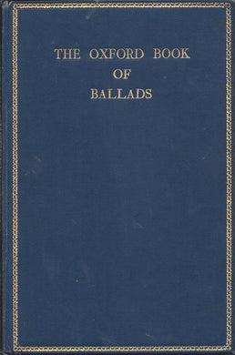 THE OXFORD BOOK OF BALLADS.
