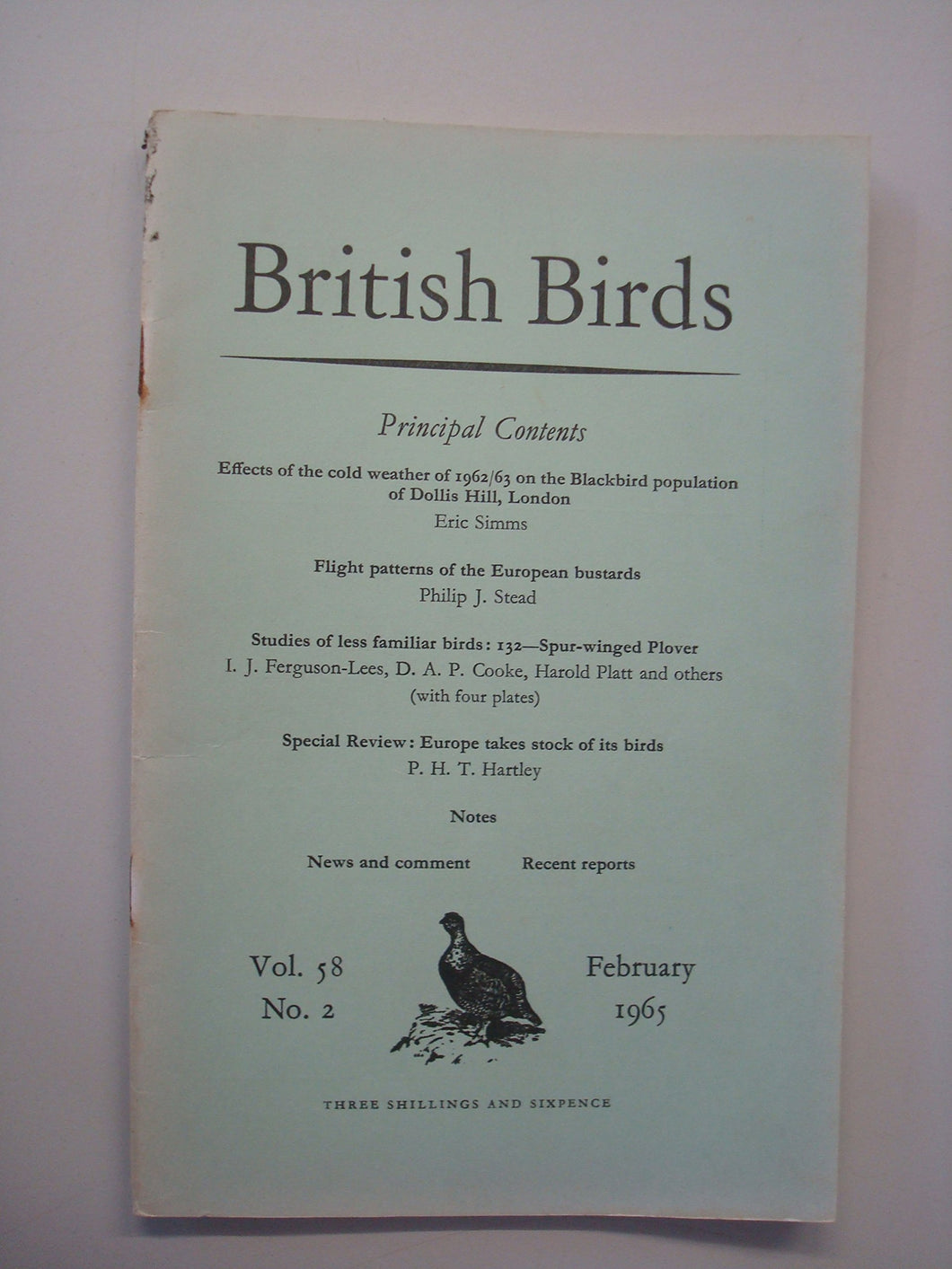 British Birds Vol 58 No 2 February 1965 by Various